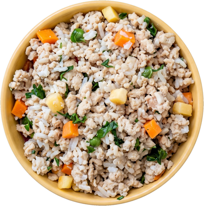 Turkey recipe in a mustard bowl